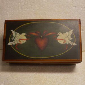 Vintage Lane Cedar Chest Trinket Jewelry Box Paty Butters Holiday Collection